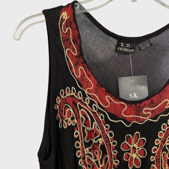 NWT S.R. Summer Bohemian Dress Sundress Women's One Size Boho Flowy Beachy - Picture 6 of 14